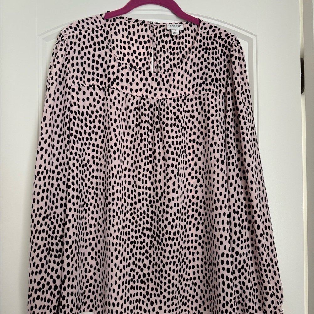 J. Crew Factory Speckled Long Sleeve Blouse